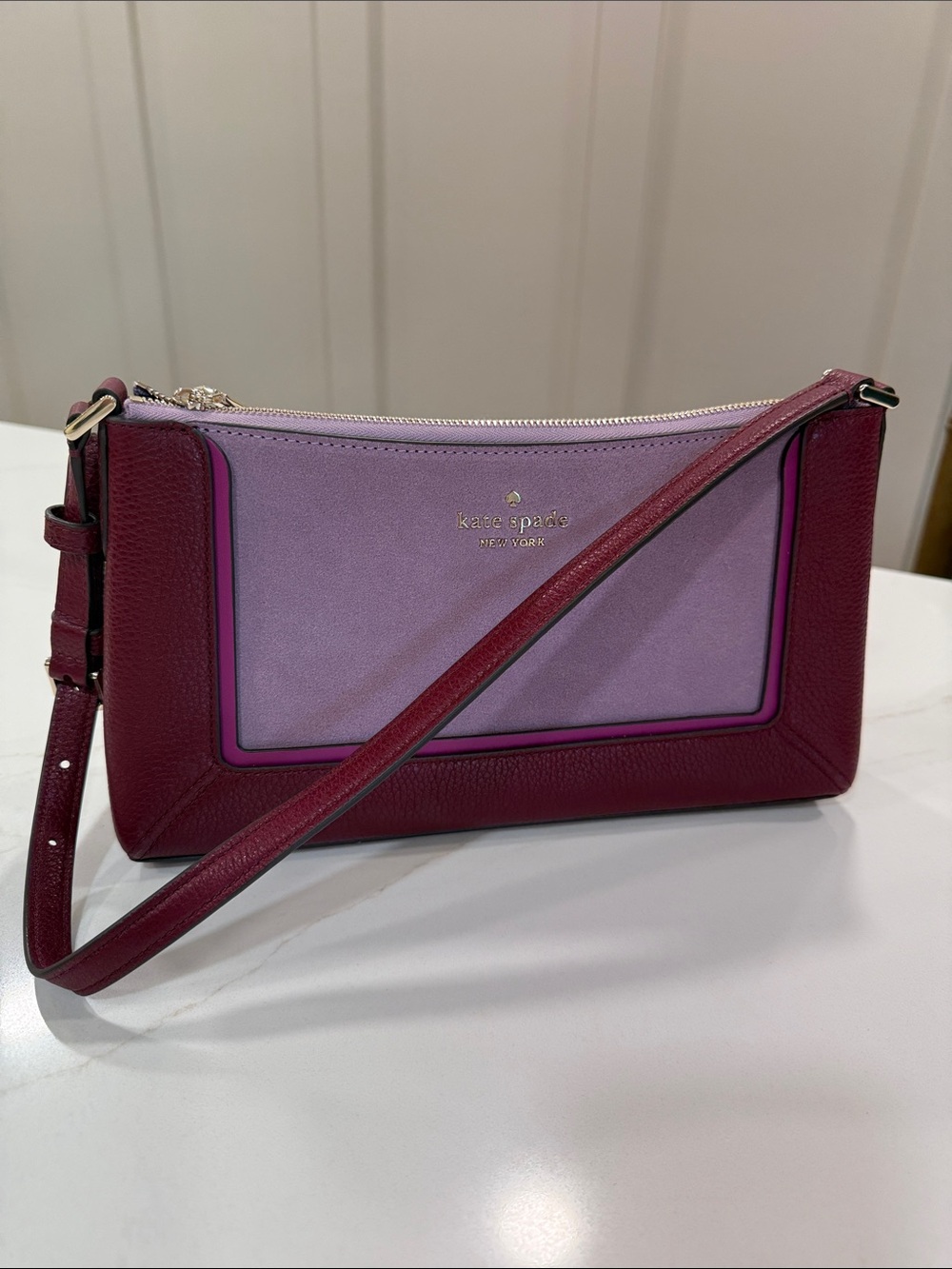 kate spade Two-Tone Plum and Lavender Crossbody Bag
